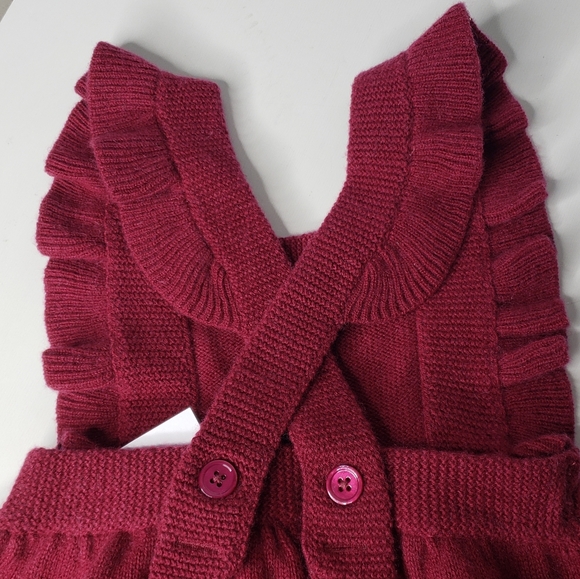 Cashmere 4 Ply Ruffle Romper Adjustable Straps Luxury Cottagecore Bloomers 18-24 - Picture 14 of 15